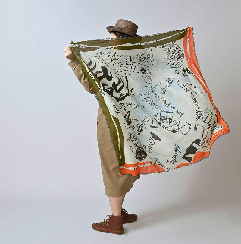 45R Supima Twill Graffiti Furoshiki