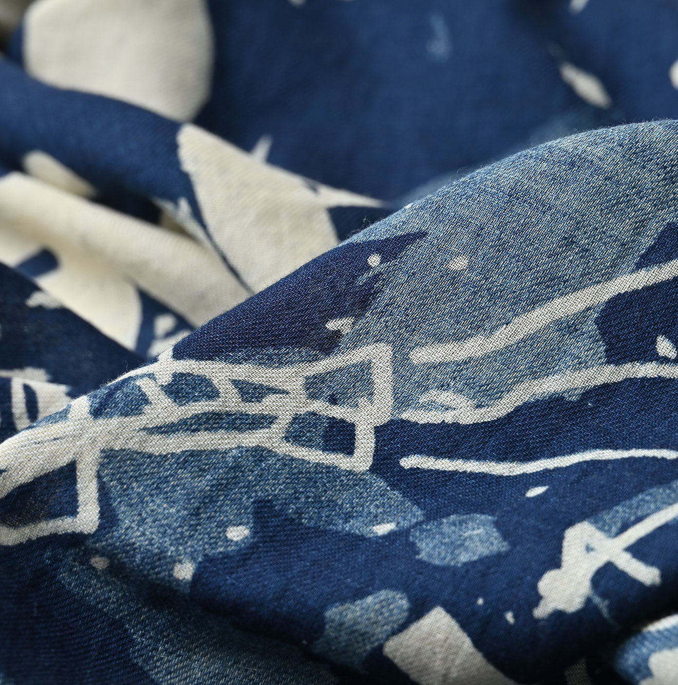 45R Indigo Supima Twill Graffiti Furoshiki - Image 7