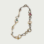 Circle Triangle Square Brass Necklace