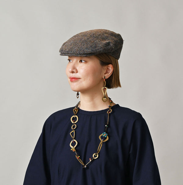 45R Circle Triangle Square Brass Necklace