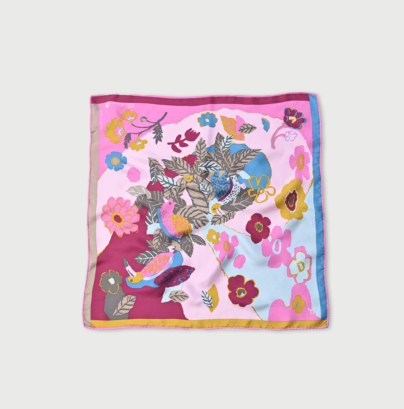 45R Silk Anemone Bird Bandana