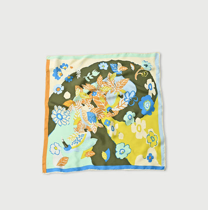 45R Silk Anemone Bird Bandana