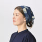 45R Indigo Silk Anemone Bird Bandana