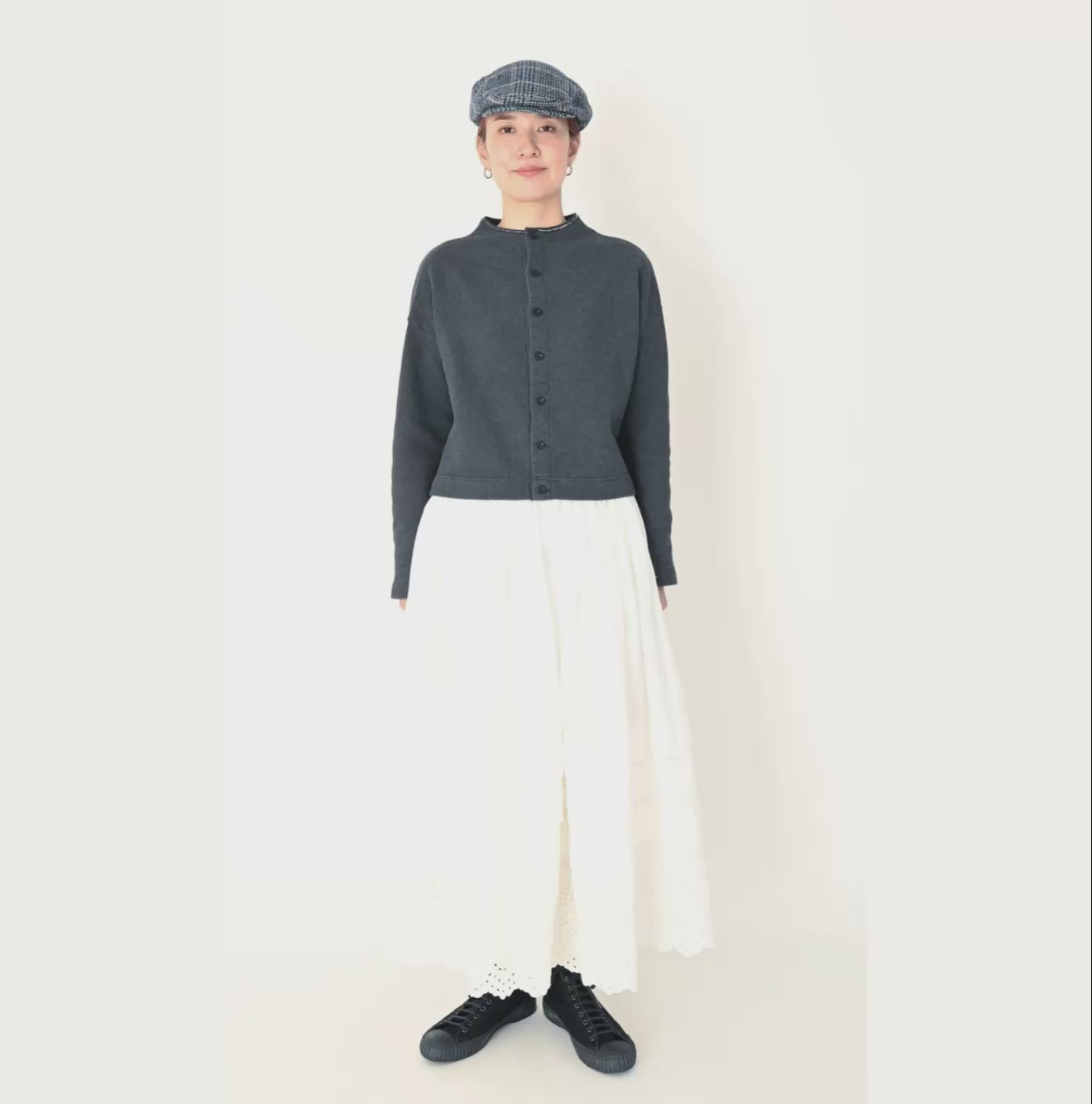 45R☆コットン ギマ 908 KNITTY CARDIGAN/ブルー♪