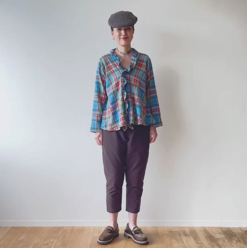 Flannel Tartan Frilled Cachecoeur (Size 2)